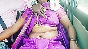 Telugu Dirty Talks, Sexy Saree Aunty With Car Driver Full Video